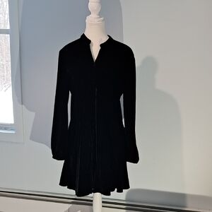 Zara Black Velvety Mini Dress. Size Medium.